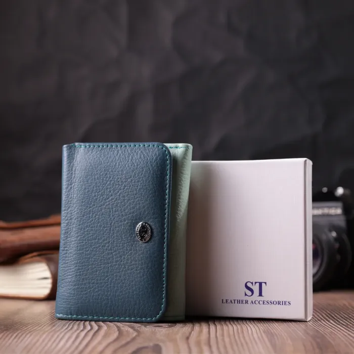 Барвистий жіночий гаманець із натуральної шкіри ST Leather 22493