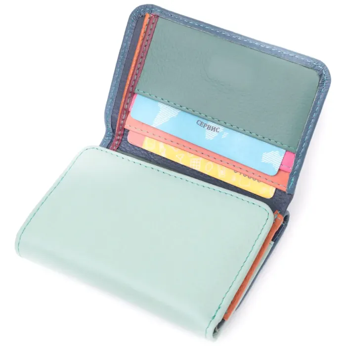 Барвистий жіночий гаманець із натуральної шкіри ST Leather 22493