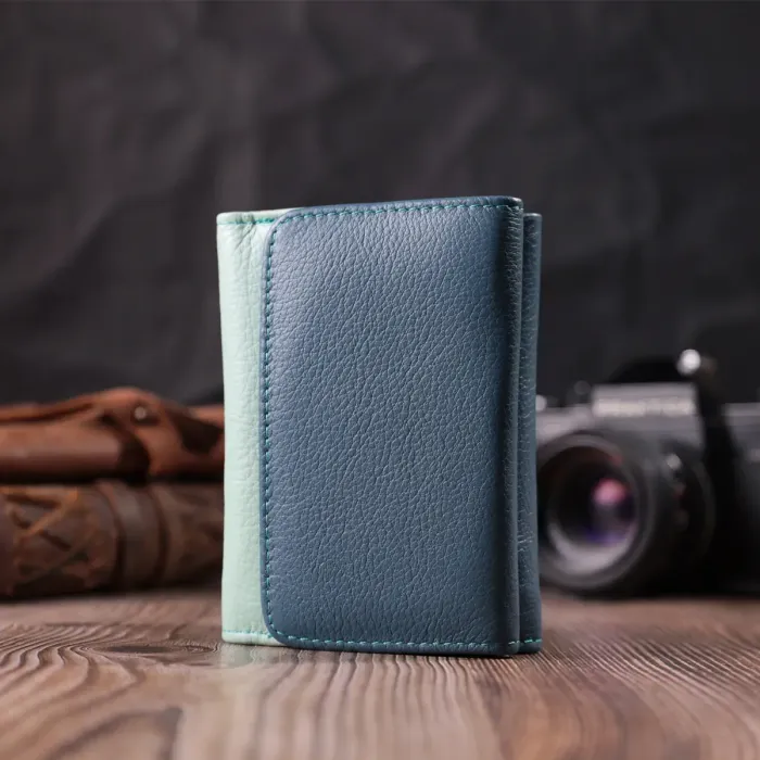 Барвистий жіночий гаманець із натуральної шкіри ST Leather 22493