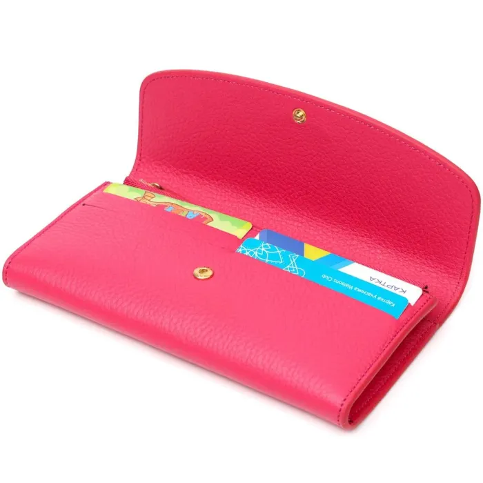 Барвистий жіночий гаманець з монетницею на блискавці з натуральної шкіри Tony Bellucci 21979