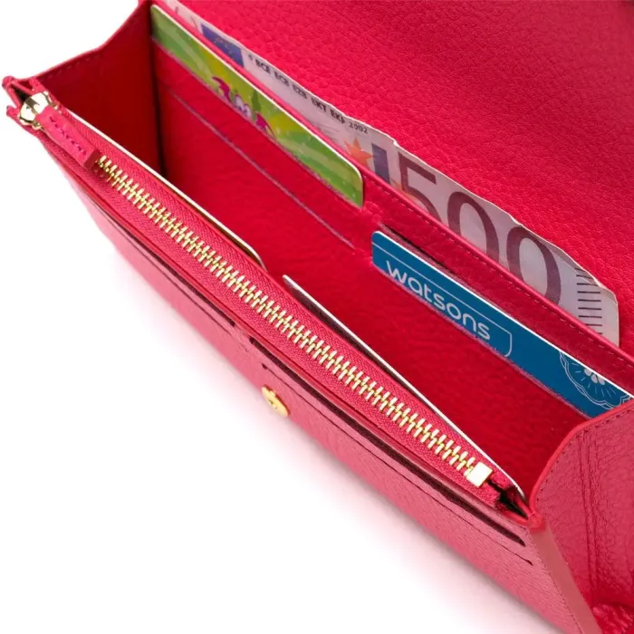 Барвистий жіночий гаманець з монетницею на блискавці з натуральної шкіри Tony Bellucci 21979