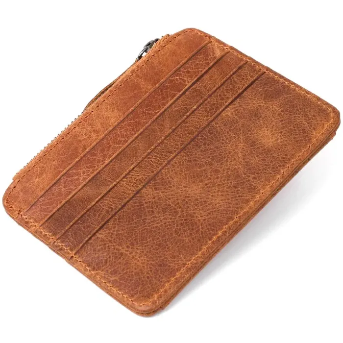 Кредитниця Vintage 14933 з монетницею Коричнева