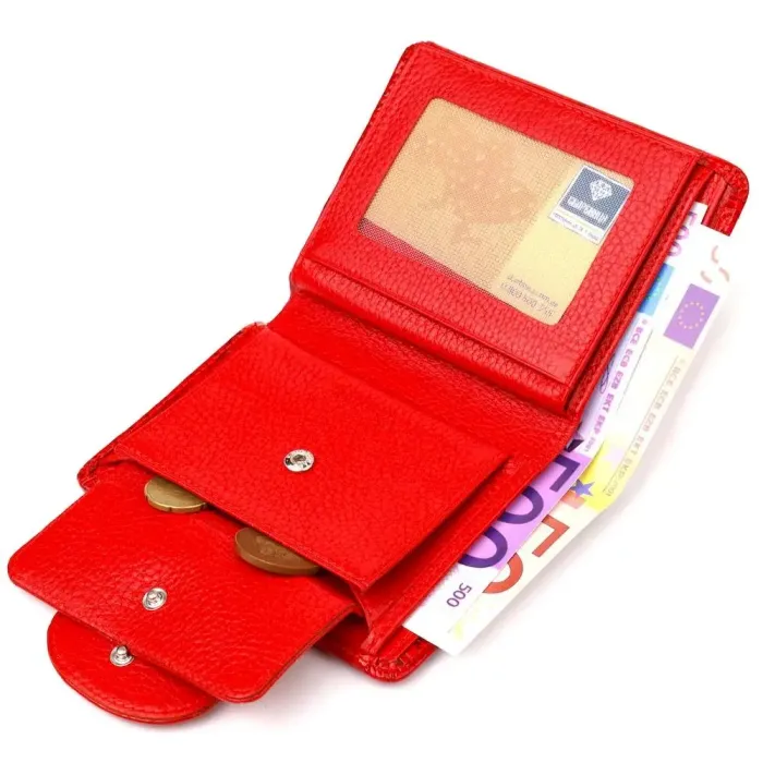 Лакований вертикальний жіночий гаманець з натуральної шкіри з тисненням під крокодила CANPELLINI 21681