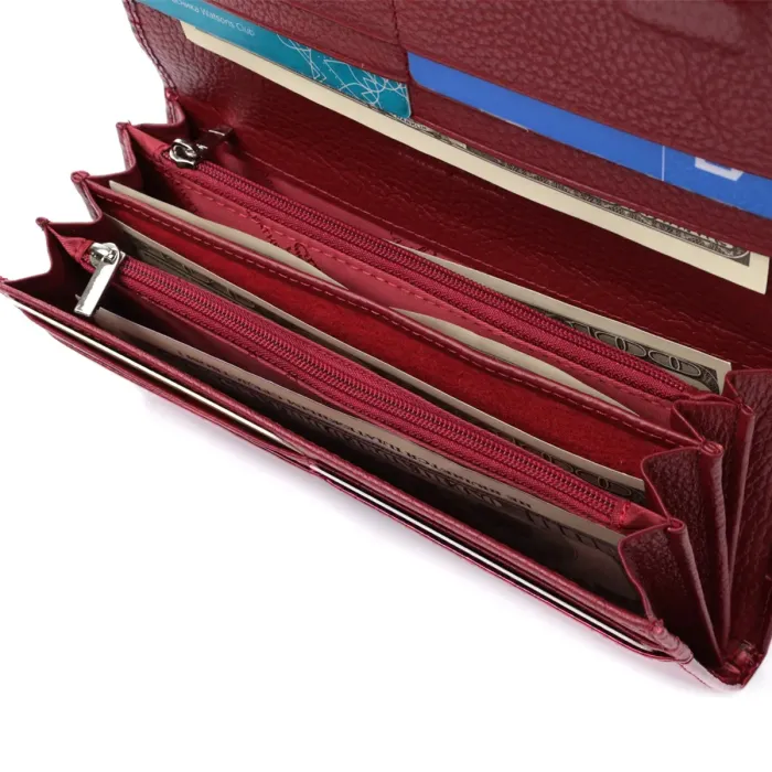 Лакований жіночий гаманець з фактурою під рептилію з натуральної шкіри ST Leather 22717