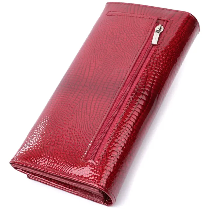Лакований жіночий гаманець з фактурою під рептилію з натуральної шкіри ST Leather 22717