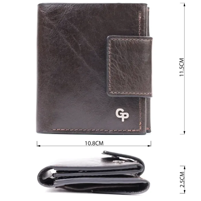 Люксовий гаманець з безліччю відділень із якісної натуральної шкіри GRANDE PELLE 22574 Коричневий