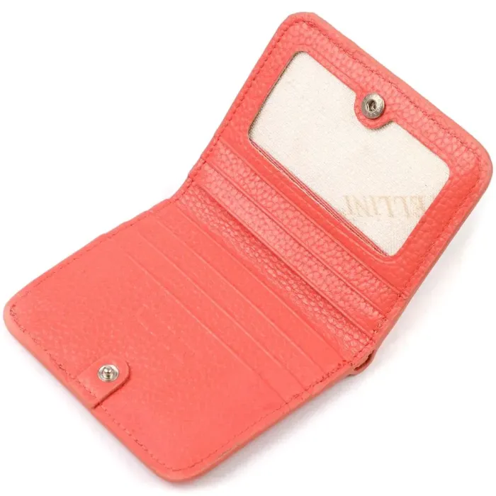 Маленький жіночий гаманець із натуральної шкіри флотар CANPELLINI 21794 Кораловий