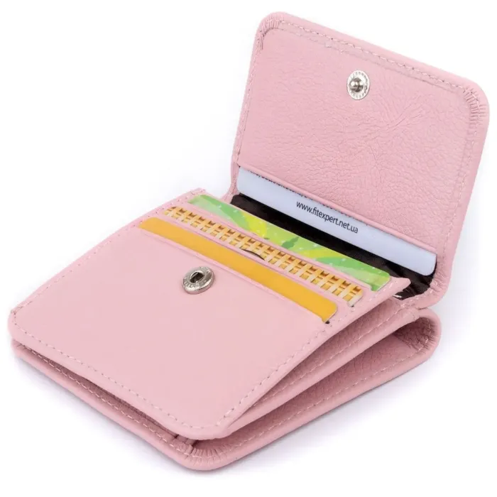 Маленький гаманець на кнопці жіночий ST Leather 19235 Рожевий