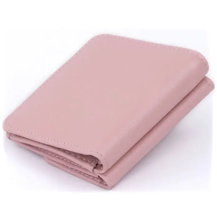 Маленький гаманець на кнопці жіночий ST Leather 19235 Рожевий