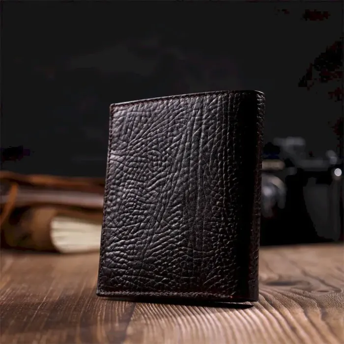 Маленький кошелек с удобным функционалом из натуральной кожи Tony Bellucci 22068 Коричневый