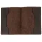 Матова шкіряна обкладинка на паспорт GRANDE PELLE 11481 Коричневий