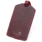 Матова вінтажна шкіряна бирка на валізу Shvigel 16558 Бордова