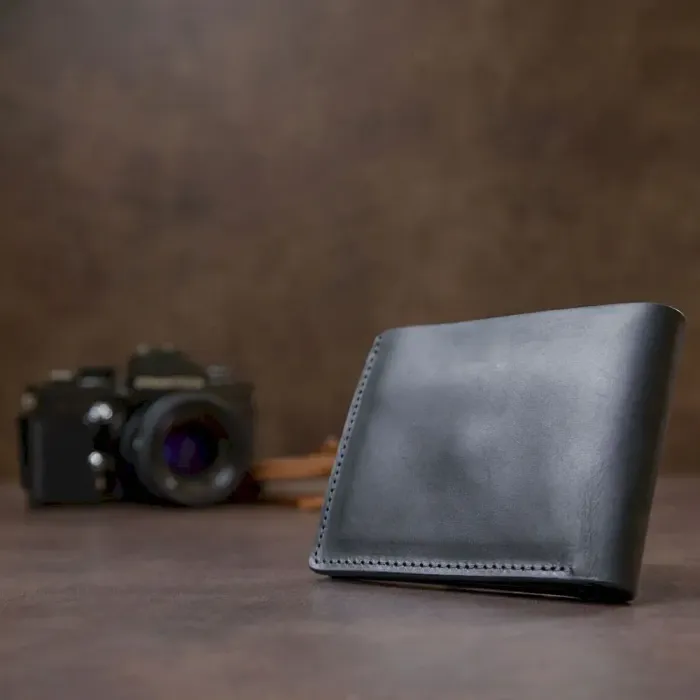 Матове шкіряне портмоне GRANDE PELLE 11457 Чорний