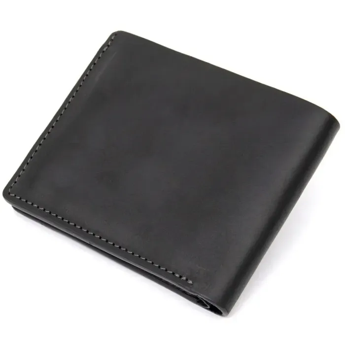 Матове шкіряне портмоне GRANDE PELLE 11457 Чорний