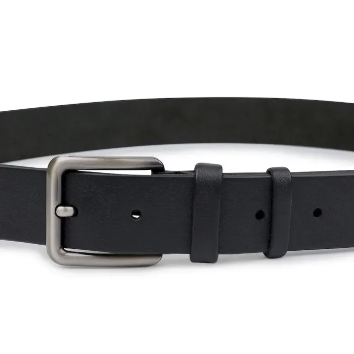 Матовый добротный мужской ремень Vintage 20735 Черный