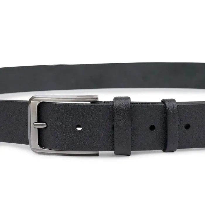 Матовый мужской ремень батал Vintage 20731 Черный