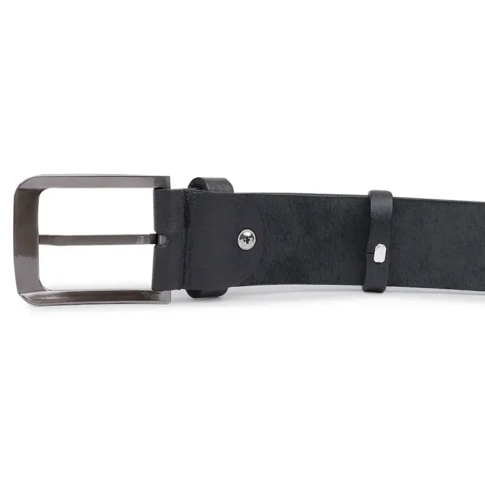 Матовый мужской ремень батал Vintage 20731 Черный