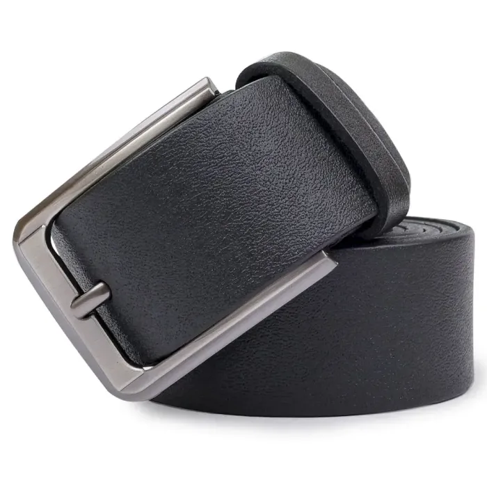 Матовый мужской ремень батал Vintage 20731 Черный