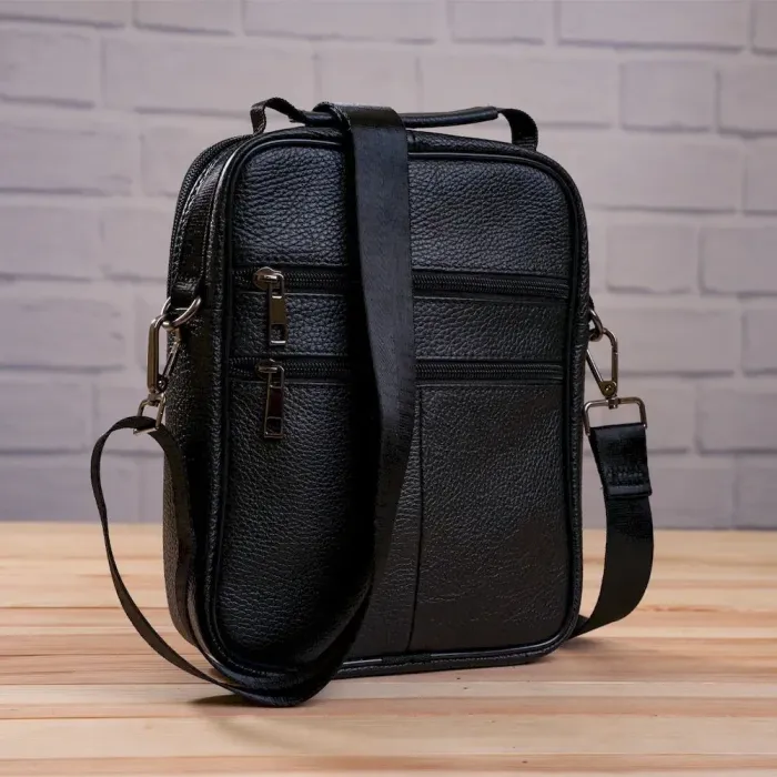 Месенджер чоловічий шкіряний 20345 Vintage Чорний