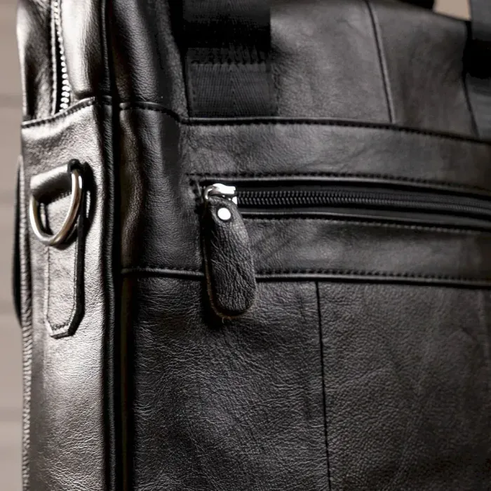 Месенджер чоловічий Vintage 14632 шкіряний Чорний