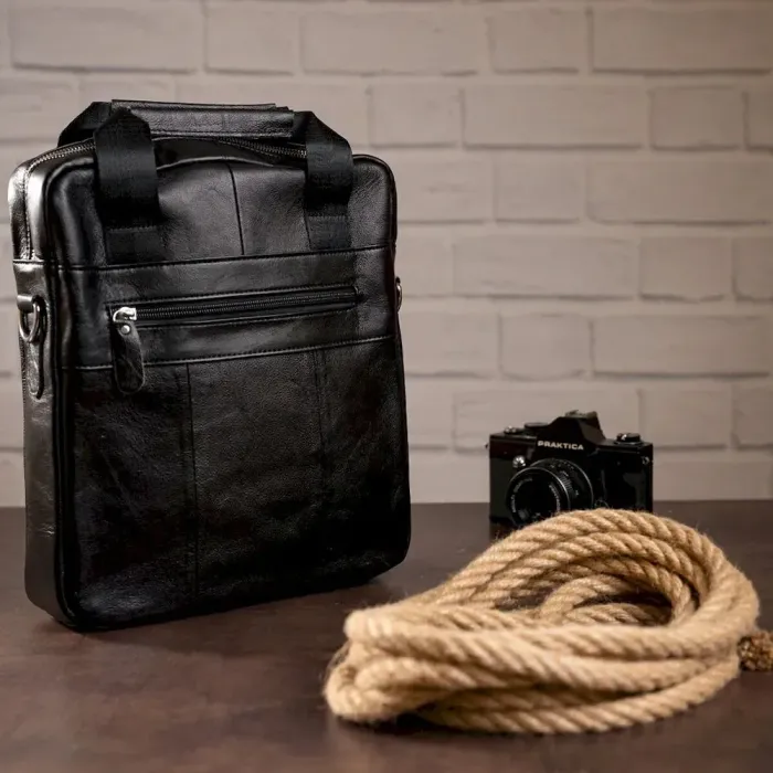 Месенджер чоловічий Vintage 14632 шкіряний Чорний