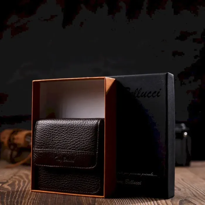 Миниатюрное портмоне из натуральной кожи Tony Bellucci 22039 Коричневый