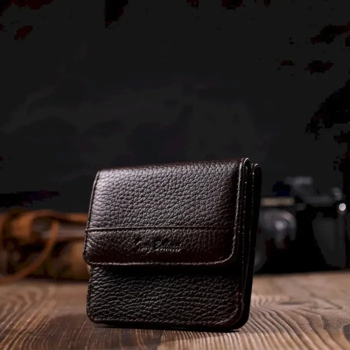 Миниатюрное портмоне из натуральной кожи Tony Bellucci 22039 Коричневый