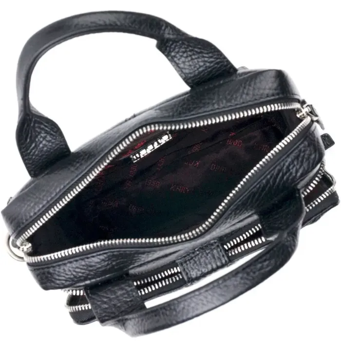 Многофункциональная мужская сумка KARYA 20900 кожаная Черный