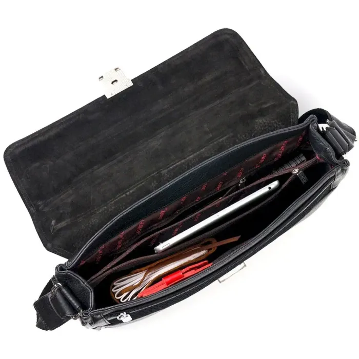 Класичний чоловічий портфель KARYA 20940 шкіряний Чорний