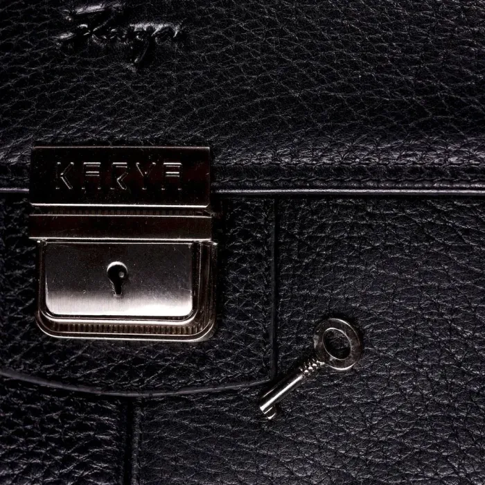 Класичний чоловічий портфель KARYA 20940 шкіряний Чорний