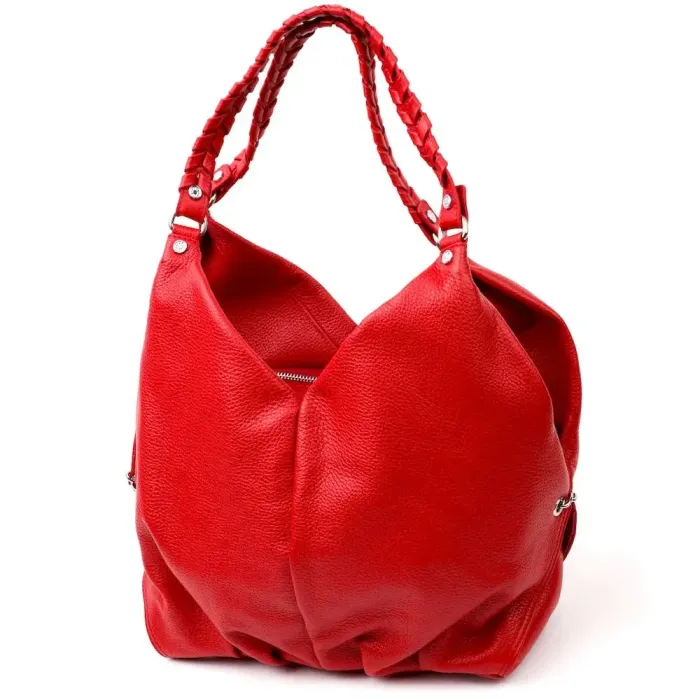 Багатофункціональна сумка жіноча на плече KARYA 20878 шкіряна Червоний
