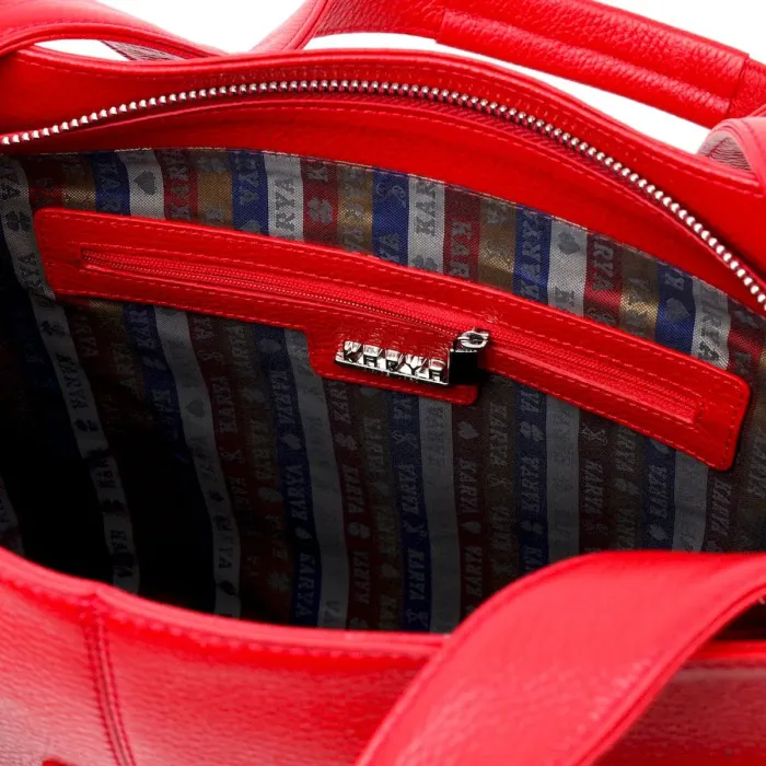 Багатофункціональна жіноча сумка-шоппер із кишенями KARYA 20876 Червоний