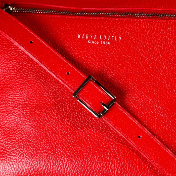 Багатофункціональна жіноча сумка-шоппер із кишенями KARYA 20876 Червоний