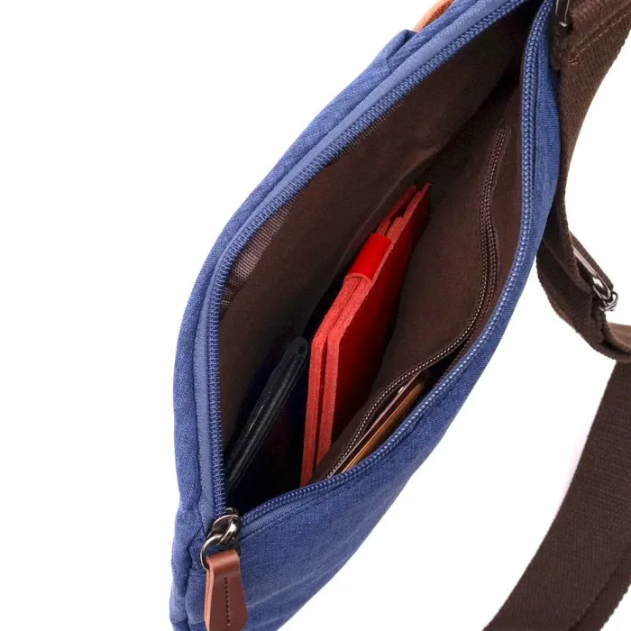 Модна чоловіча сумка через плече з текстилю Vintage 22199