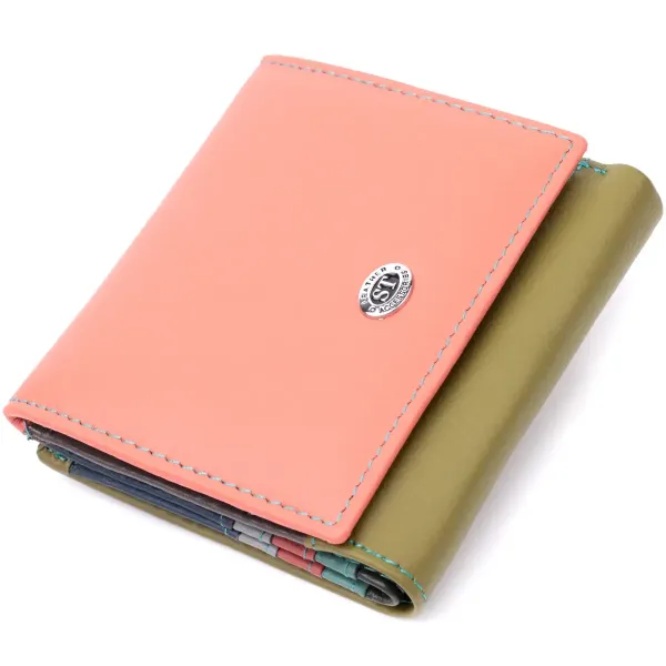 Модний жіночий гаманець з оригінальною монетницею з натуральної шкіри ST Leather 19511