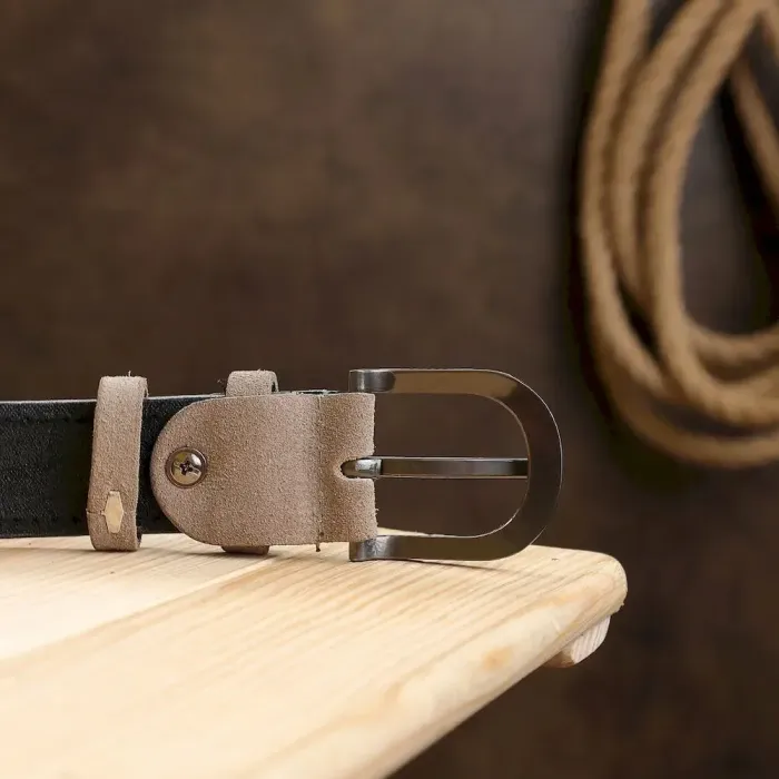 Модный женский замшевый ремень Vintage 20789 Серый