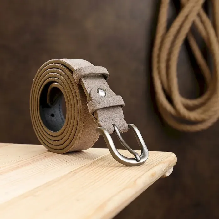 Модный женский замшевый ремень Vintage 20789 Серый