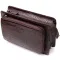 Чоловіча барсетка з натуральної шкіри з тисненням під крокодила KARYA 21311 Коричневий