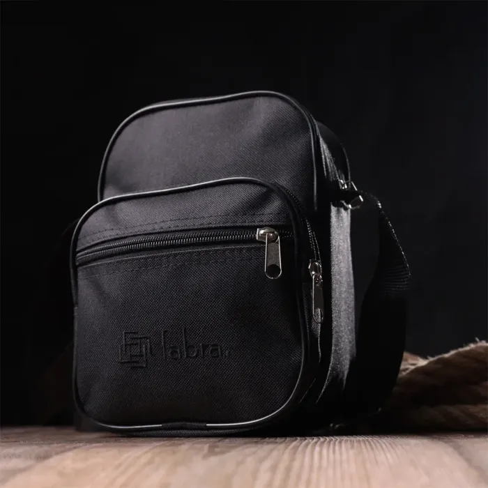 Мужская компактная сумка на плечо из качественного полиэстера FABRA 22578 Черный