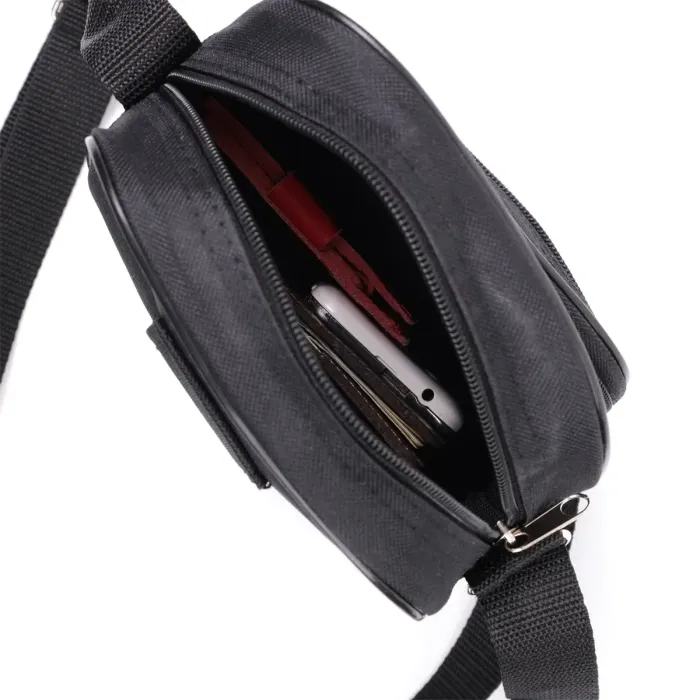 Мужская компактная сумка на плечо из качественного полиэстера FABRA 22578 Черный