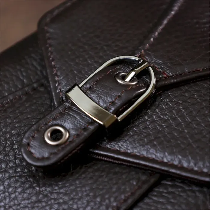 Чоловіча шкіряна сумка Vintage 20482 Чорний