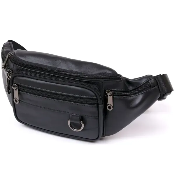 Чоловічі шкіряні сумки Vintage 20487 Чорний