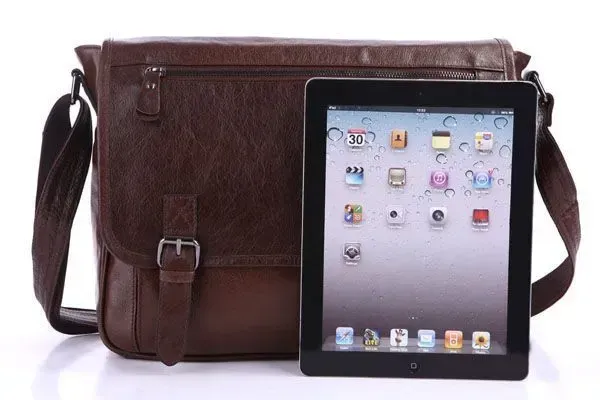 Сумка чоловіча Vintage 14089 під формат А4 Коричнева