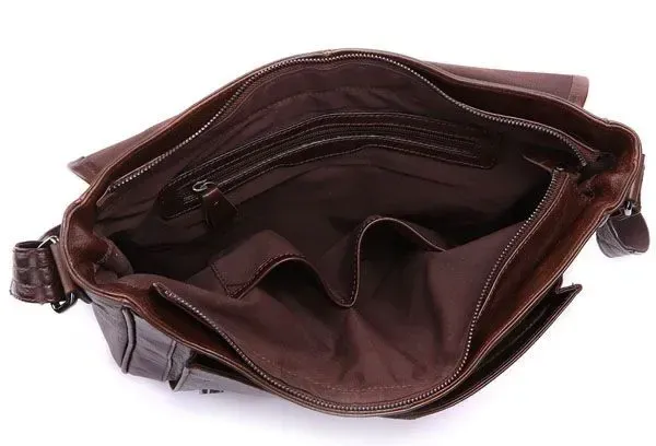 Сумка чоловіча Vintage 14089 під формат А4 Коричнева