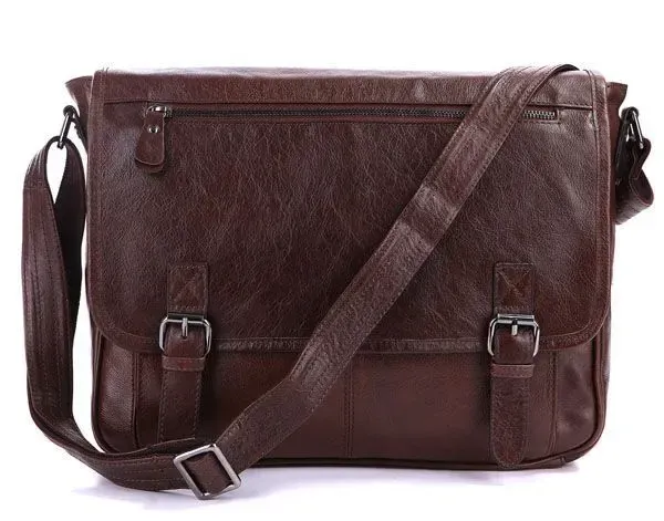 Сумка чоловіча Vintage 14089 під формат А4 Коричнева