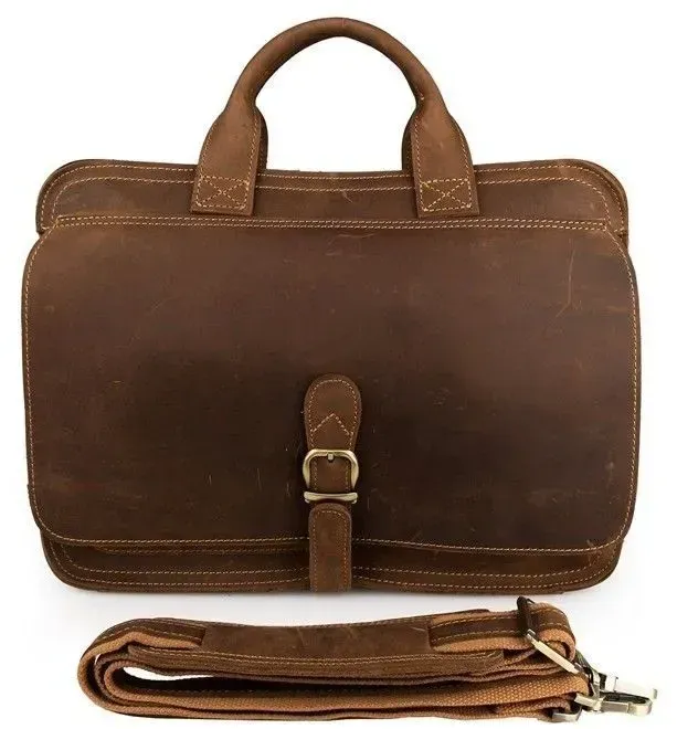 Портфель Vintage 14081 із вінтажної шкіри Коричневий