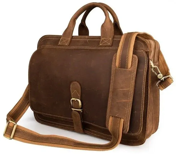 Портфель Vintage 14081 із вінтажної шкіри Коричневий