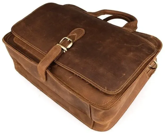Портфель Vintage 14081 із вінтажної шкіри Коричневий
