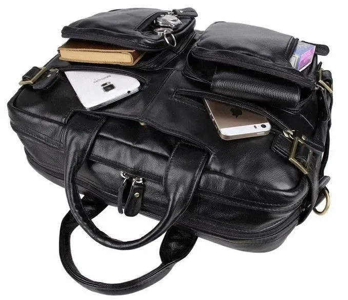 Сумка чоловіча Vintage 14219 трансформер Чорна