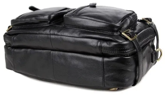 Сумка чоловіча Vintage 14219 трансформер Чорна